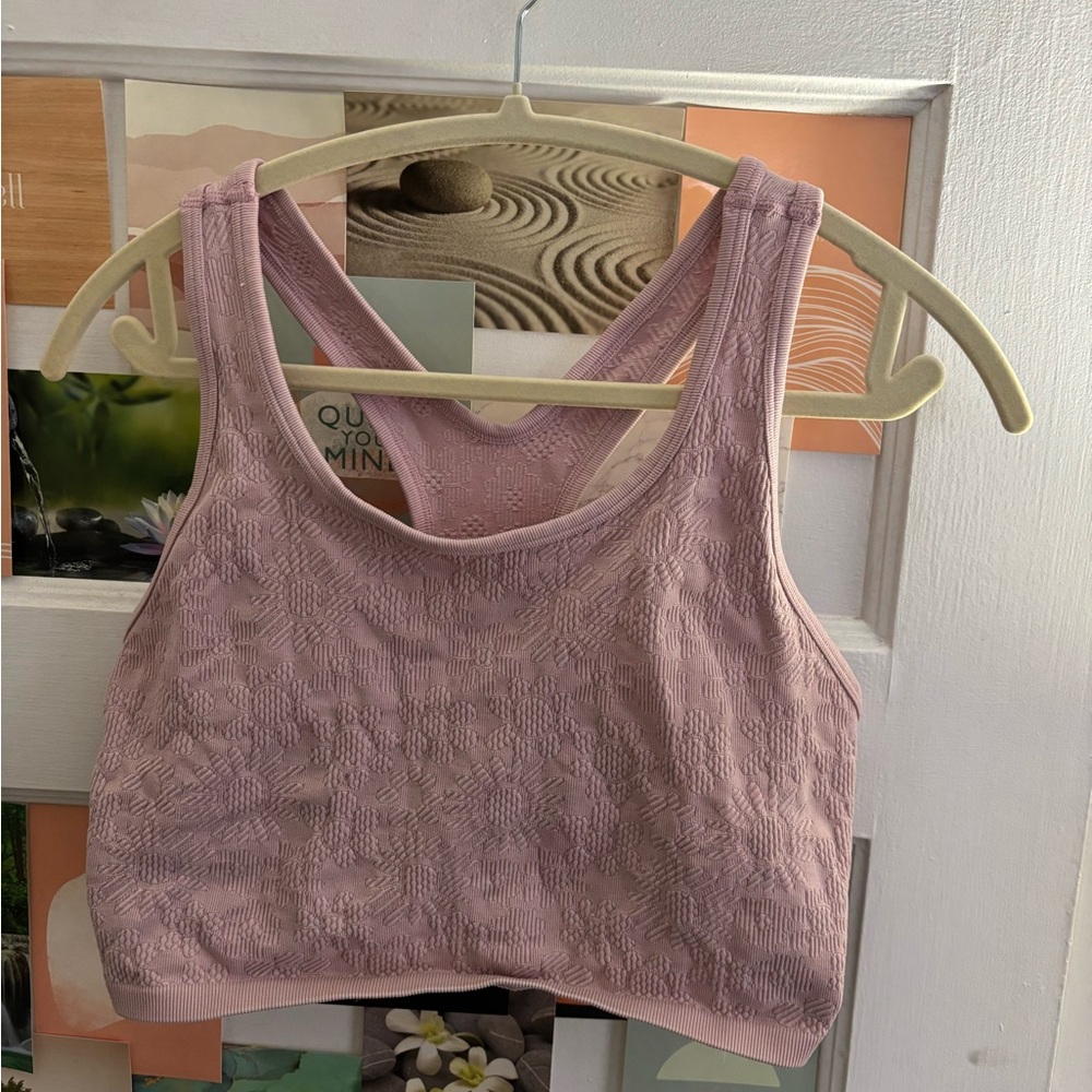 Aerie Pink Textured Tank Top